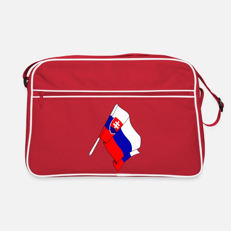 Flagge der Slowakei - Retro Tasche - Rot/Weiß