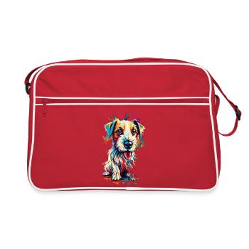 Jack Russel Terrier Coloré - Jack Russell - Sac Retro - rouge/blanc - Devant