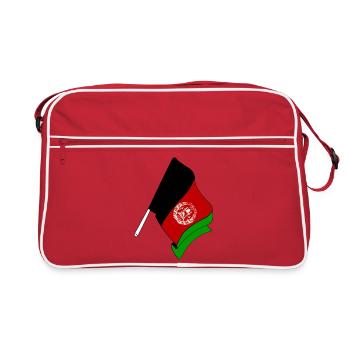 Drapeau Afghanistan - Sac Retro - rouge/blanc - Devant