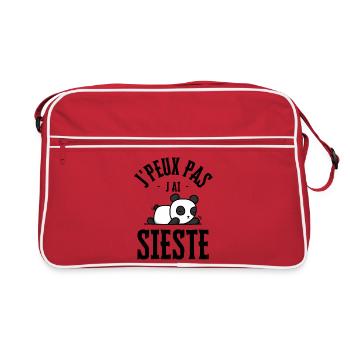 Je peux pas j ai sieste - Sac Retro - rouge/blanc - Devant