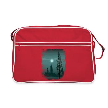 La lune scintille sur les arbres - Sac Retro - rouge/blanc - Devant