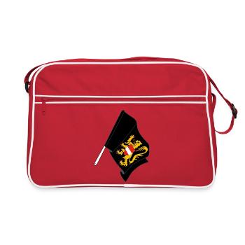 Drapeau Brabant Flamand Belgique - Sac Retro - rouge/blanc - Devant