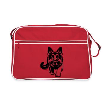 Berger allemand - Sac Retro - rouge/blanc - Devant