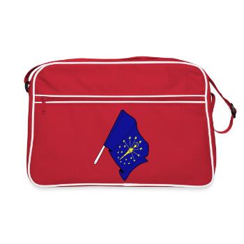 Drapeau de l’Indiana - Sac Retro - rouge/blanc - Devant