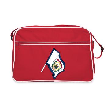Flagge von West Virginia - Retro Tasche - Rot/Weiß - Vorne