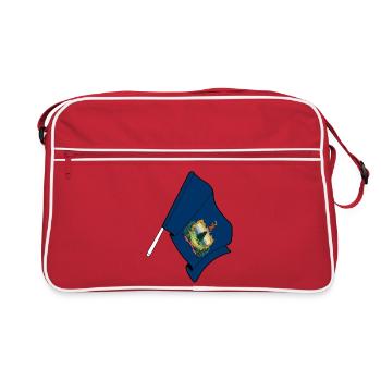 Drapeau du Vermont - Sac Retro - rouge/blanc - Devant