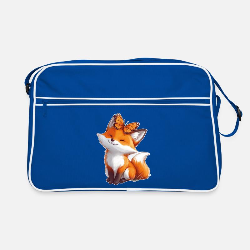 Renard avec papillon Sac Retro