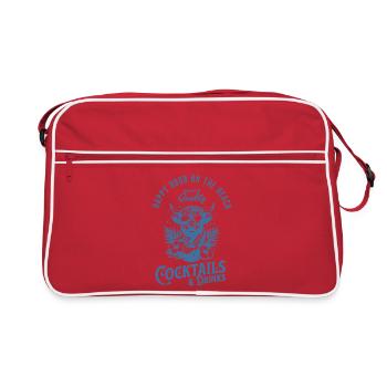 Happy Hour on the Beach – Tropical Vibes & Cocktai - Retro Tasche - Rot/Weiß - Vorne