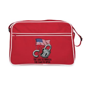 The cage is open - Retro Bag - red/white - Front