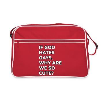 Gay humour - Retro Bag - red/white - Front