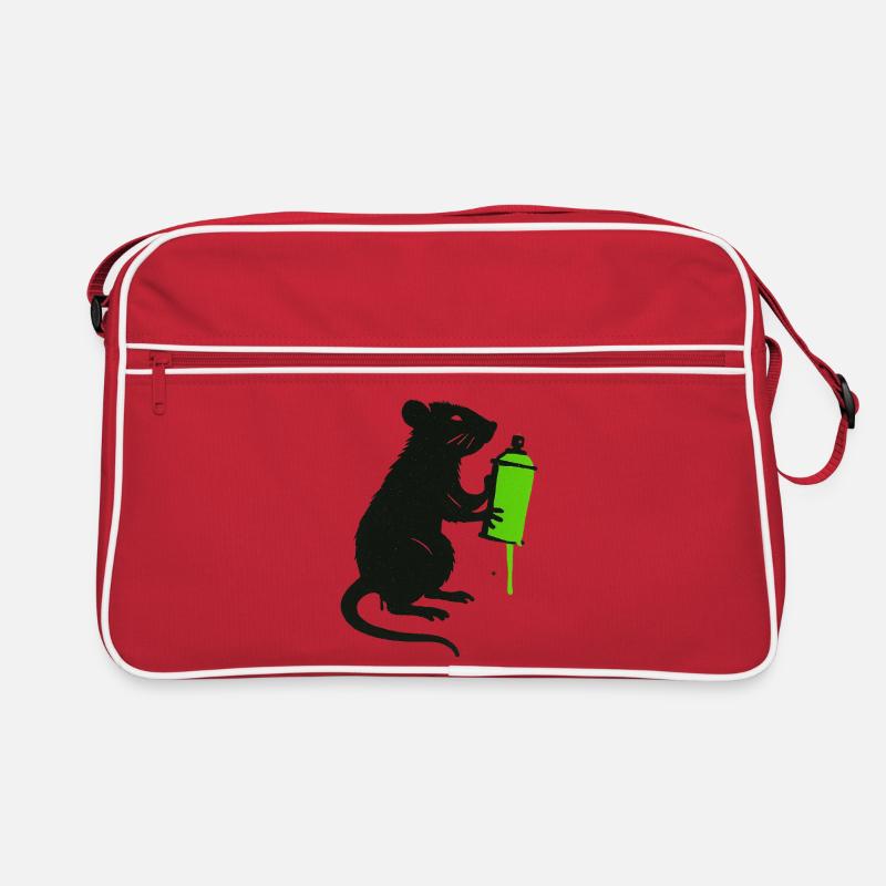 Illustration scientifique de rat avec seringue Sac Retro