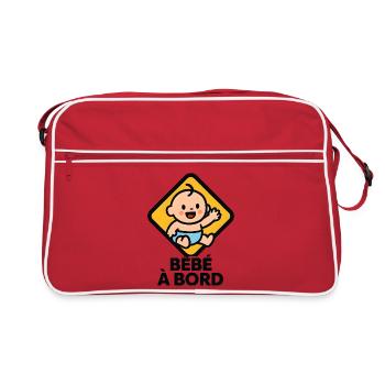 Bébé à Bord Icône Douce - Sac Retro - rouge/blanc - Devant