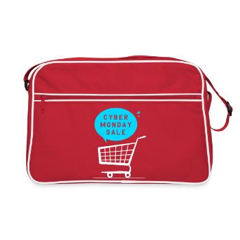 Cyber Monday shopping spree - Retro Bag - red/white - Front