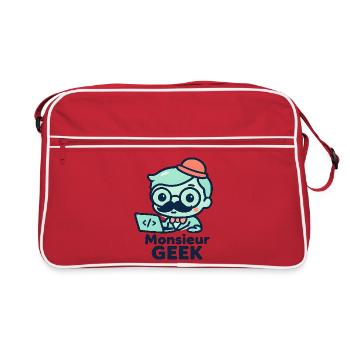 Monsieur Geek Codeur Chic - Sac Retro - rouge/blanc - Devant