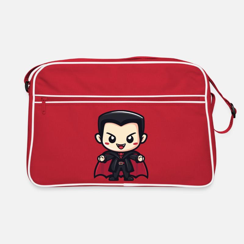 Vampir Halloween Niedlich Comic Retro Tasche