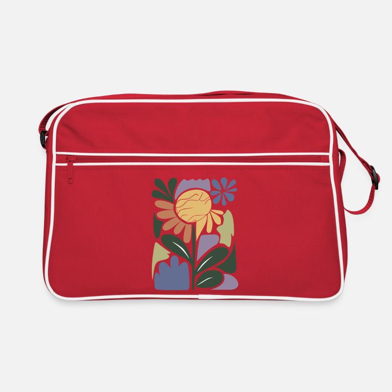 Colourful flower composition Retro Bag