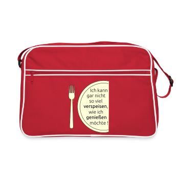 Eat and enjoy - Retro Bag - red/white - Front