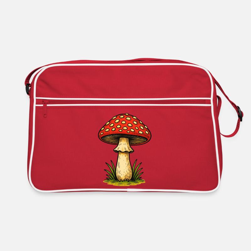 Red Toadstool Retro Retro Bag