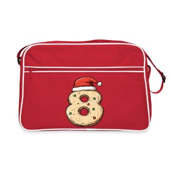 8 Number Cookie Christmas - Retro Bag - red/white - Front