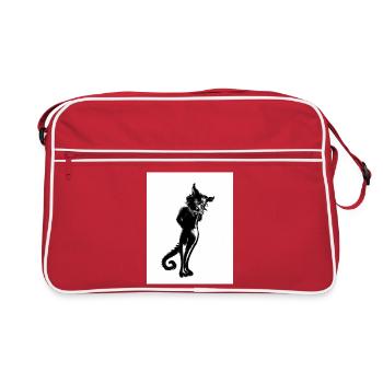Stand up cats! - Retro Bag - red/white - Front