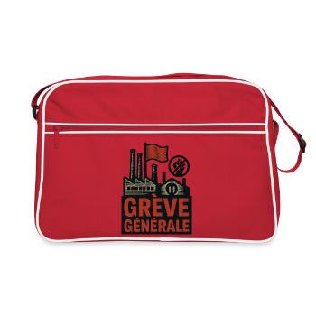 General strike - Retro Bag - red/white - Front