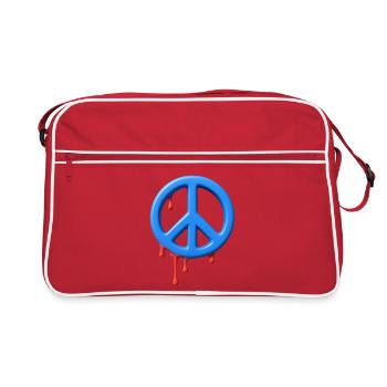 STOP WAR - peace & love - Sac Retro - rouge/blanc - Devant
