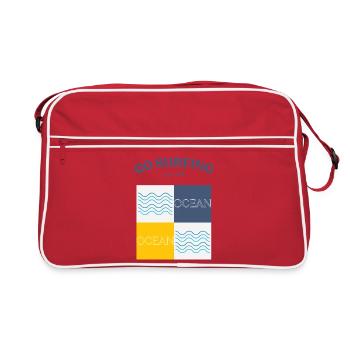 Go surfing and chill - Retro Bag - red/white - Front