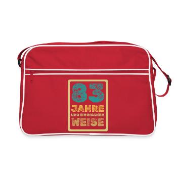 83 ans - Sac Retro - rouge/blanc - Devant