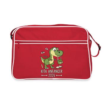 Kita Beginner 2026 Dinosaur - Retro Bag - red/white - Front