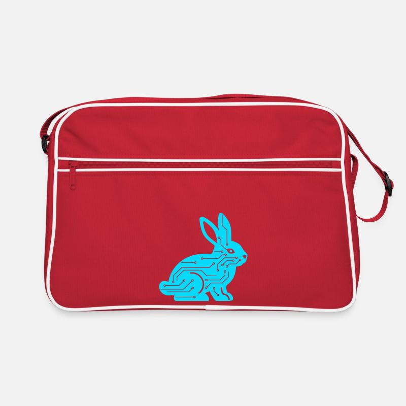 Cyber Rabbit Circuit Board Tech Vector Retro Bag