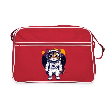 Cool Space Cat Cat Astronaut Cats Design - Sac Retro - rouge/blanc - Devant