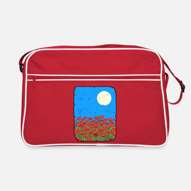 Mohnblumen Retro Tasche