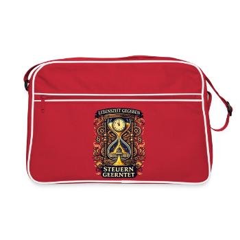 Taxes à vie récoltées - Sac Retro - rouge/blanc - Devant