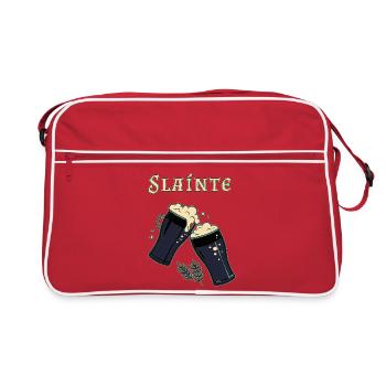 Sláinte - pain irlandais et bière noire - Sac Retro - rouge/blanc - Devant