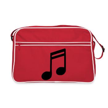 Music Note Music Note Black - Retro Bag - red/white - Front