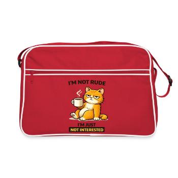 Grouchy Cat Coffee Attitude - Sac Retro - rouge/blanc - Devant