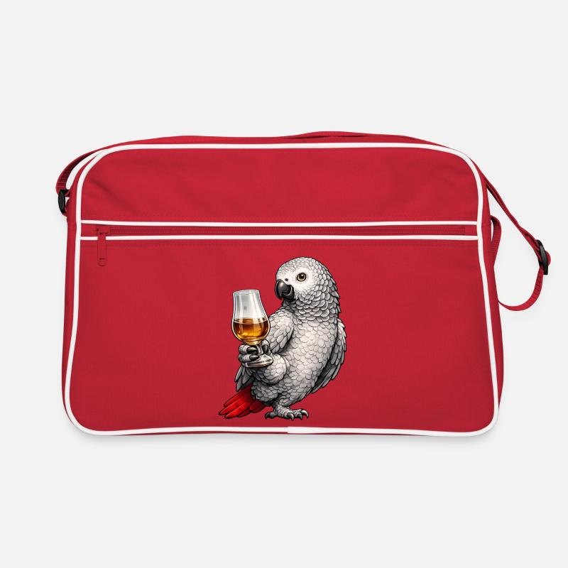 African grey parrot whisky Retro Bag