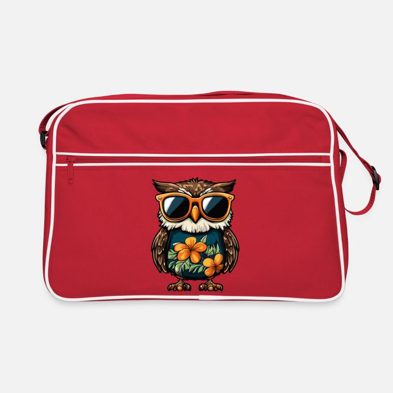Eule Comic Urlaub Retro Tasche