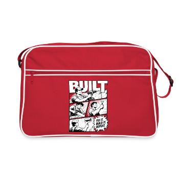 Built Fix It Build It Repeat - Retro Tasche - Rot/Weiß - Vorne