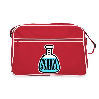 Science Science Statement Nerd Education Saying - Retro Bag - red/white - Front
