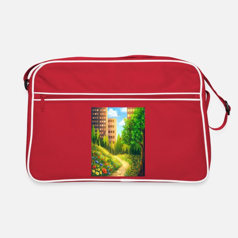 Städtischer Blumenpfad Retro Tasche