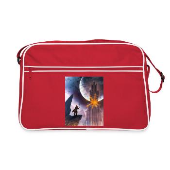 Moon and Fire Castle - Retro Bag - red/white - Front