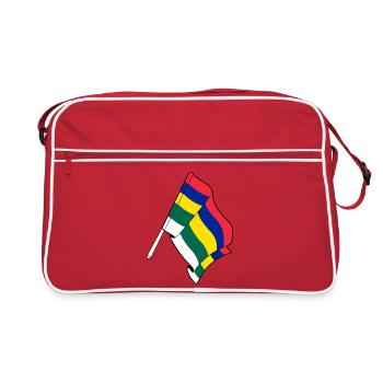 Drapeau de Terschelling – Fierté de l’île - Sac Retro - rouge/blanc - Devant