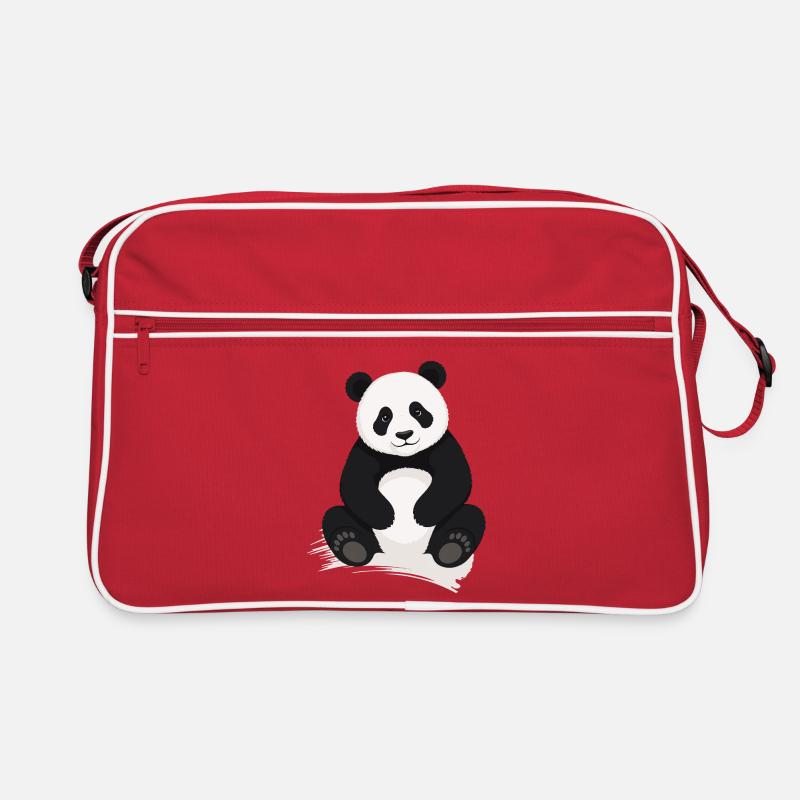 Cute Panda Comic Motif Retro Bag