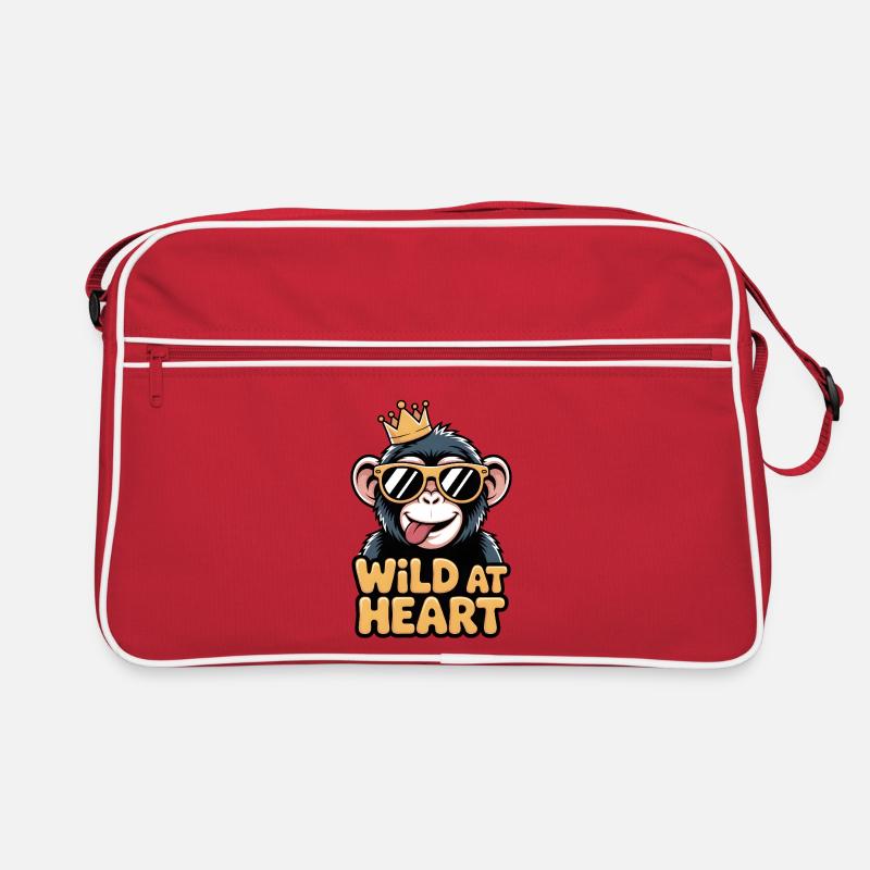 Königlicher Affe mit Brille Retro Tasche