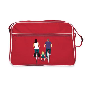 Cycling Together - Retro Tasche - Rot/Weiß - Vorne