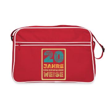 20 - Retro Tasche - Rot/Weiß - Vorne