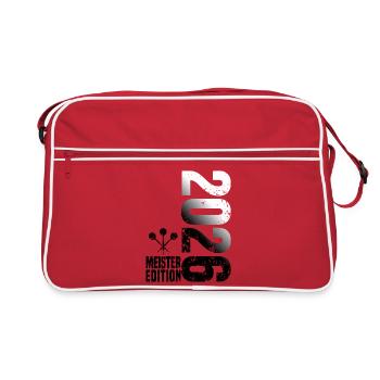 Darts Champion 2026 Kreisliga shirt black white - Retro Bag - red/white - Front