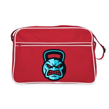 Logo kettlebell d’entraînement - Sac Retro - rouge/blanc - Devant