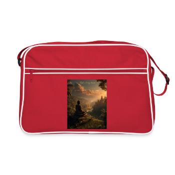 Bali Silence à la lumière du soir - Sac Retro - rouge/blanc - Devant